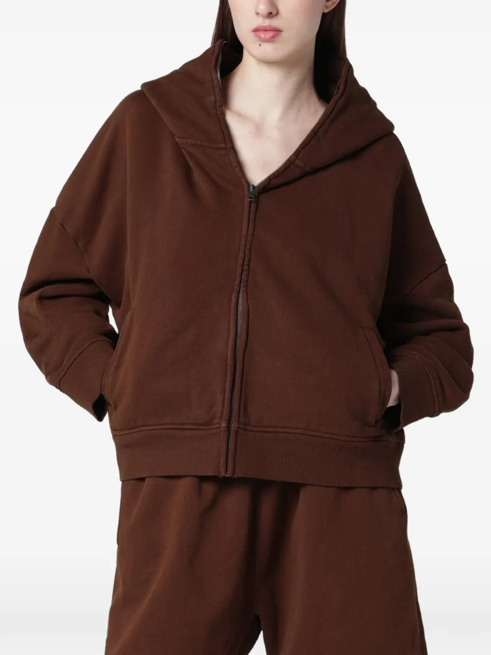 ENTIRE STUDIOS Eternal zip-up hoodie - Marrone