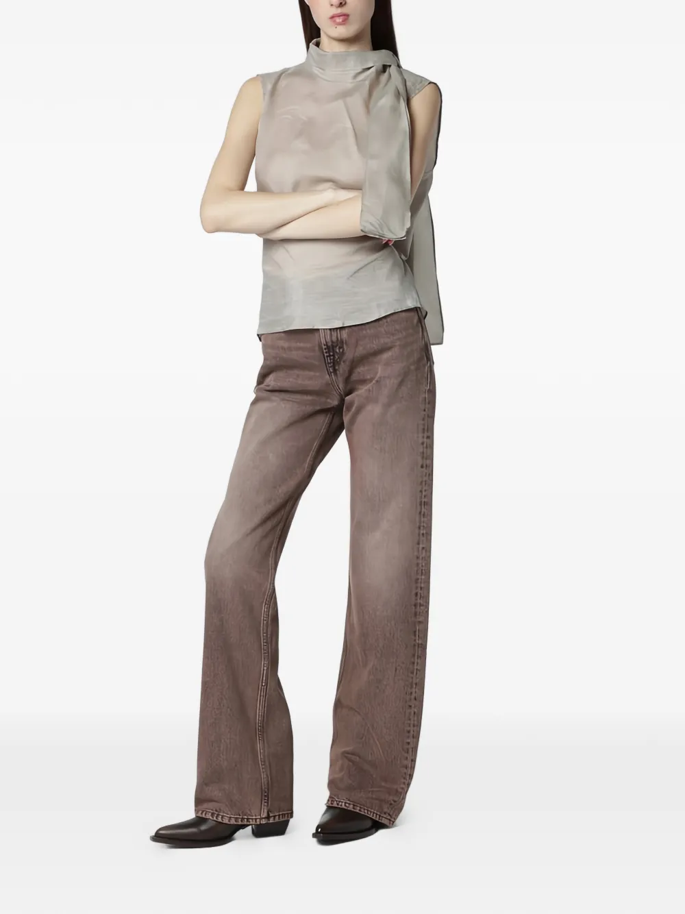 OUR LEGACY Jeans met knopen Bruin