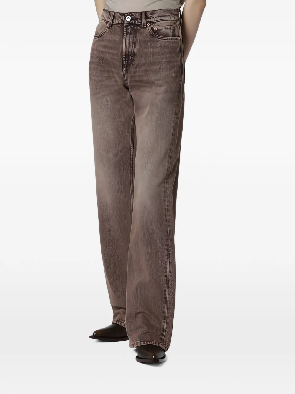 OUR LEGACY Jeans met knopen Bruin