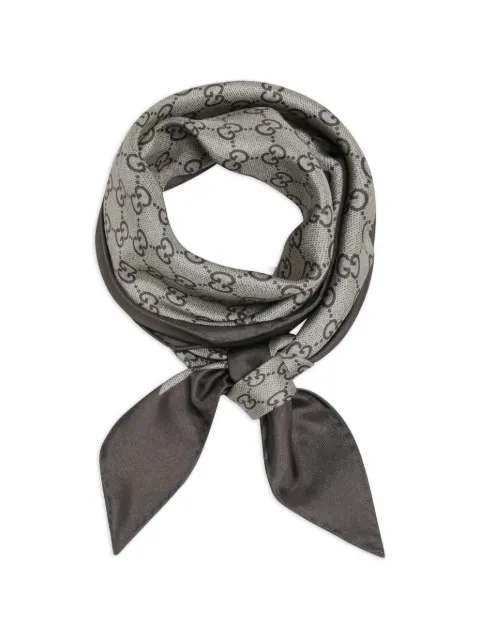 Gucci foulard en soie à motif GG