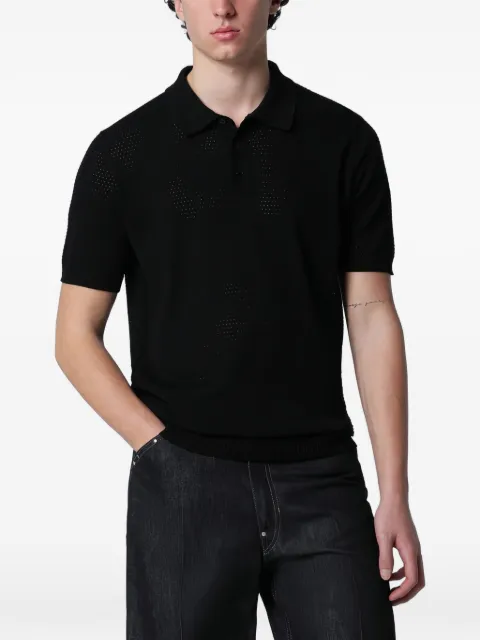 Roberto Collina perforated-knit polo shirt