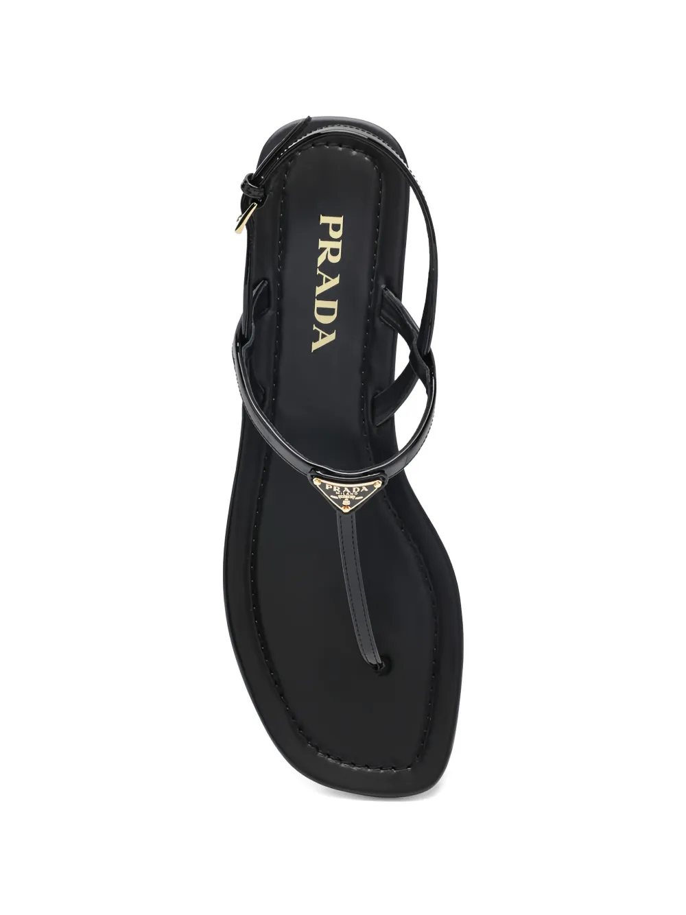 Prada Sandalen met logoplakkaat Zwart