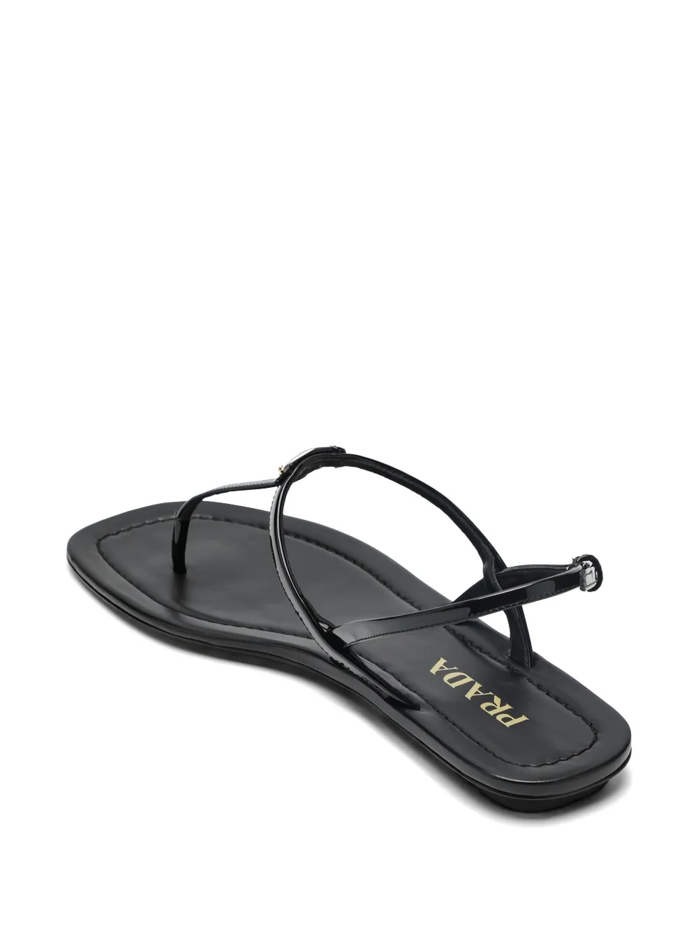 Prada Sandalen met logoplakkaat Zwart