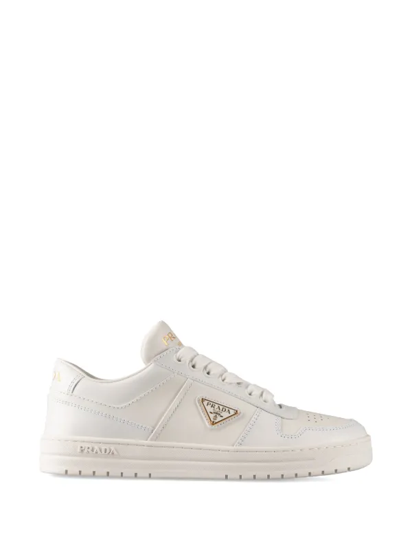 Prada Leather Sneakers in Neutrals