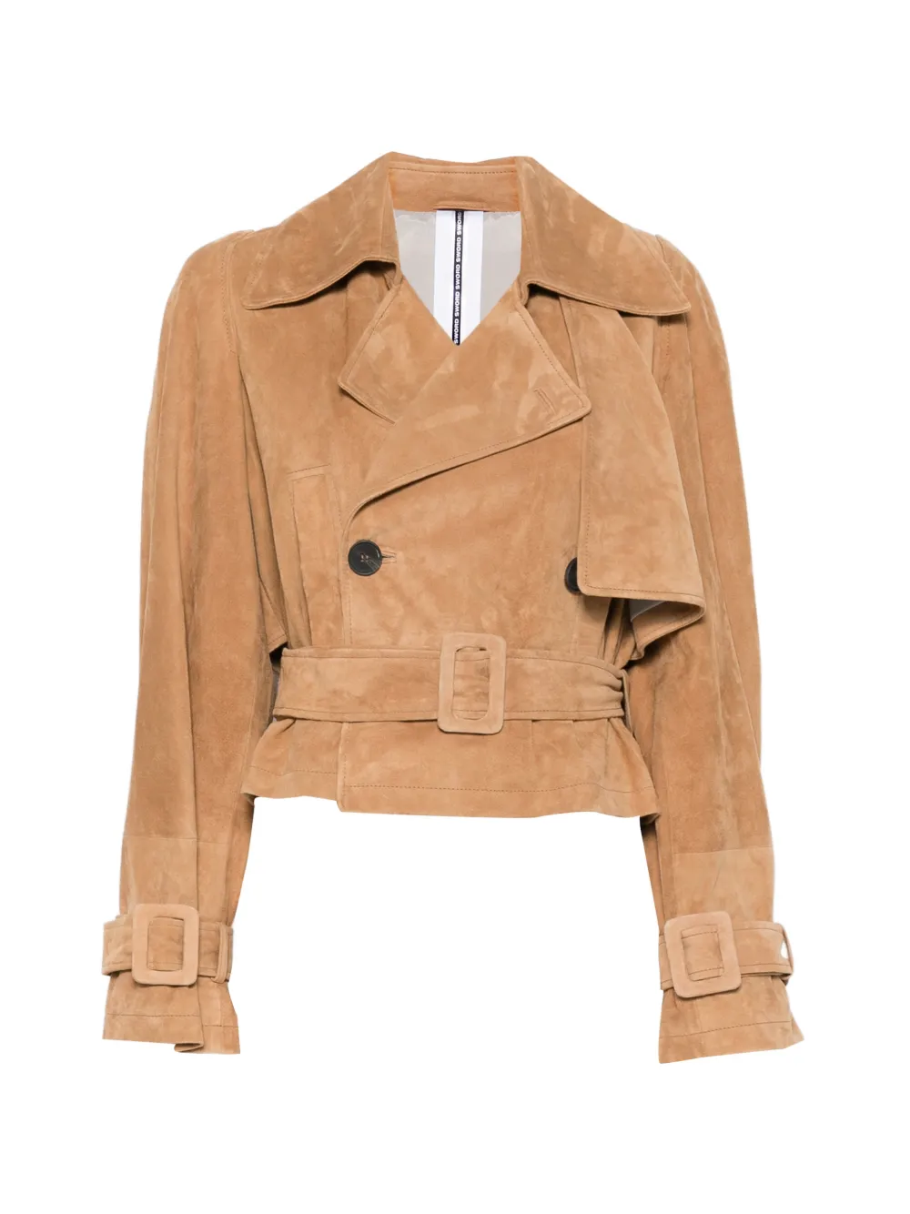 Sword belted trench jacket - Marrone