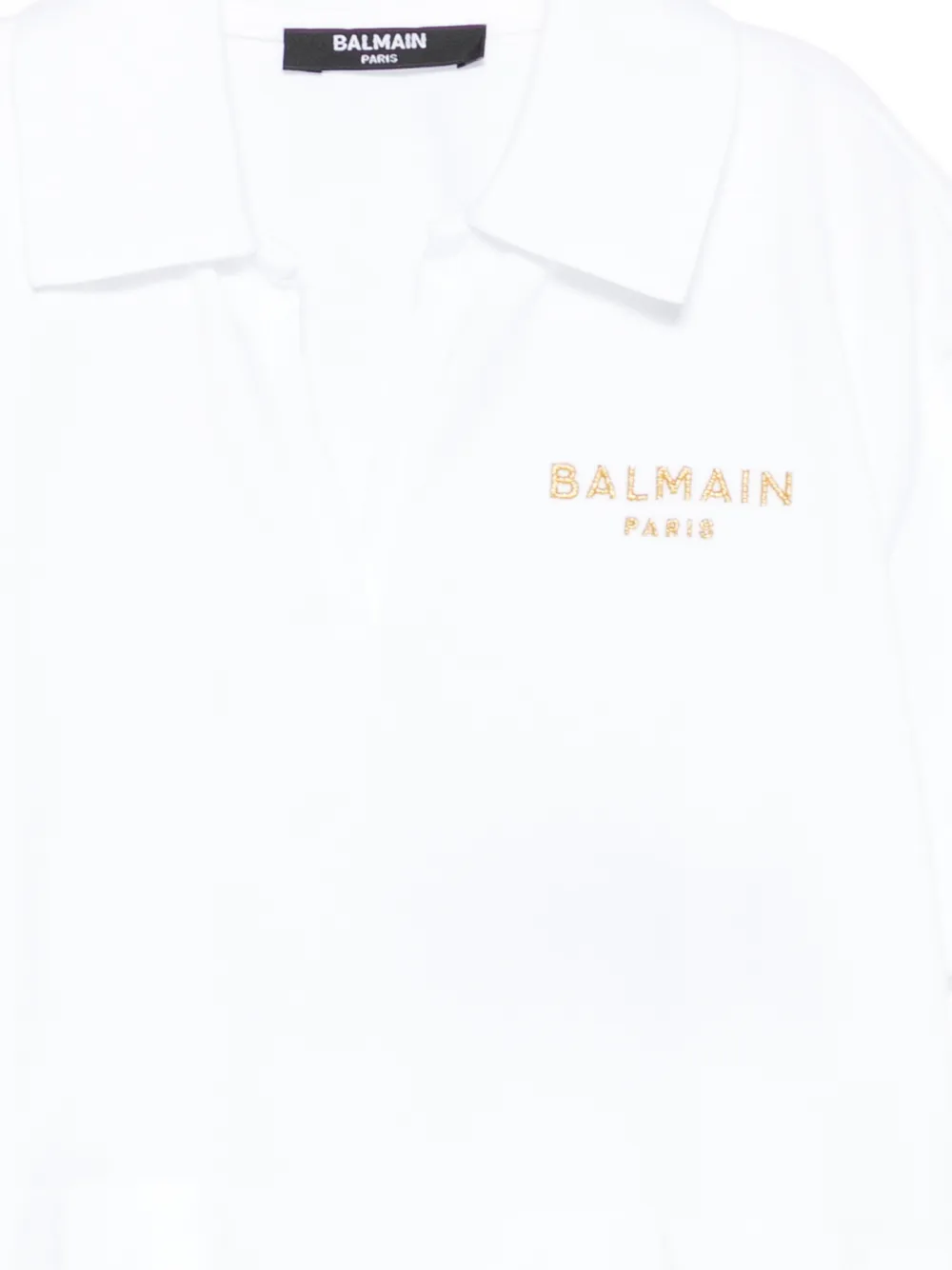  Balmain Kids Short-sleeve Polo Top - White 