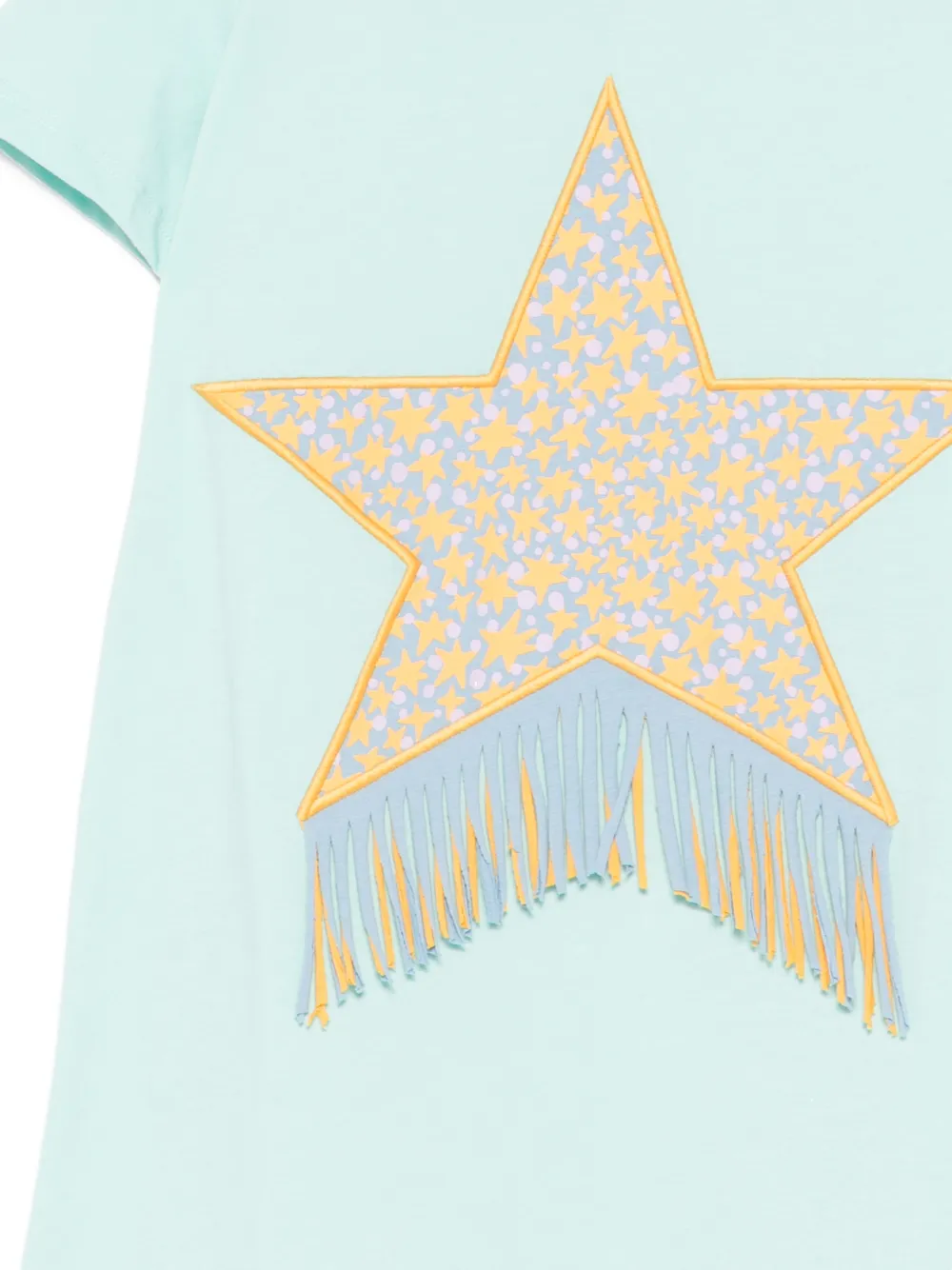Stella McCartney Kids Jurk met franje Blauw