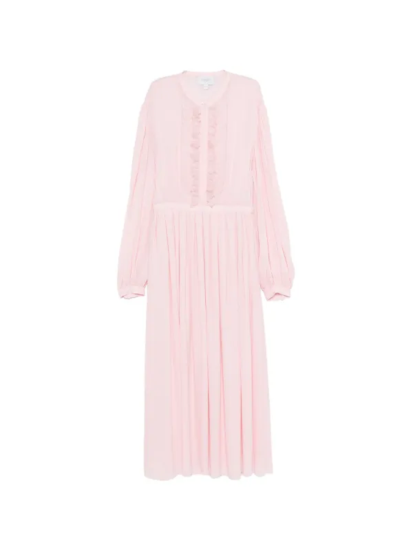 Giambattista Valli Ruffled Midi Dress in Pink