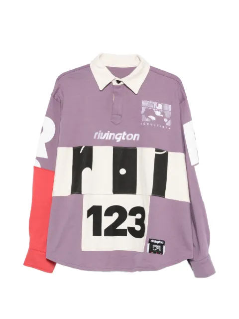 RRR123 playera tipo polo con diseño color block