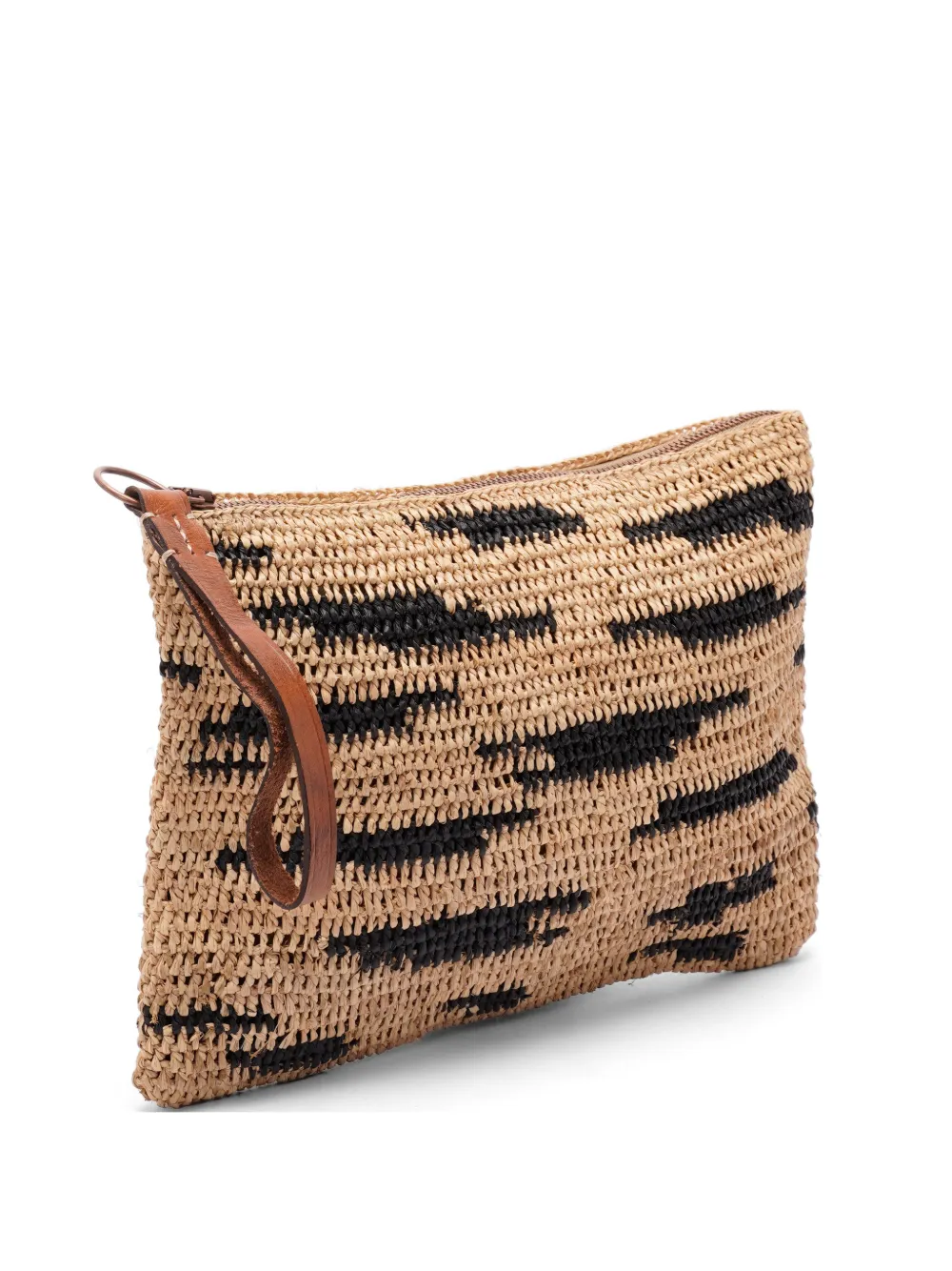Zebra Raffia Clutch