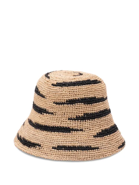 IBELIV sombrero de rafia con motivo de cebra