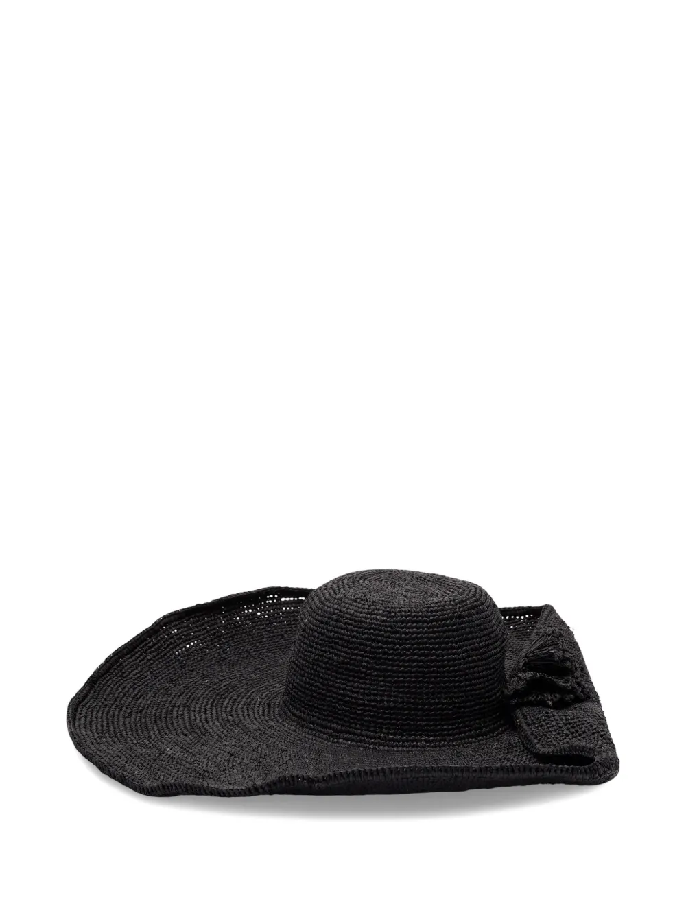 IBELIV raffia floppy hat - Nero