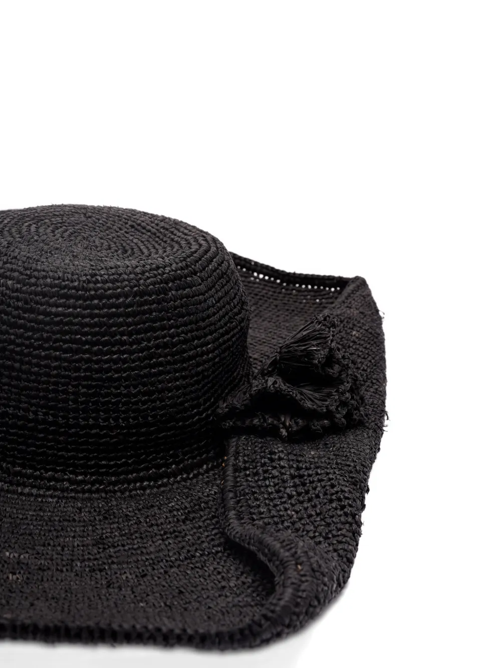  Ibeliv Raffia Floppy Hat - Black 