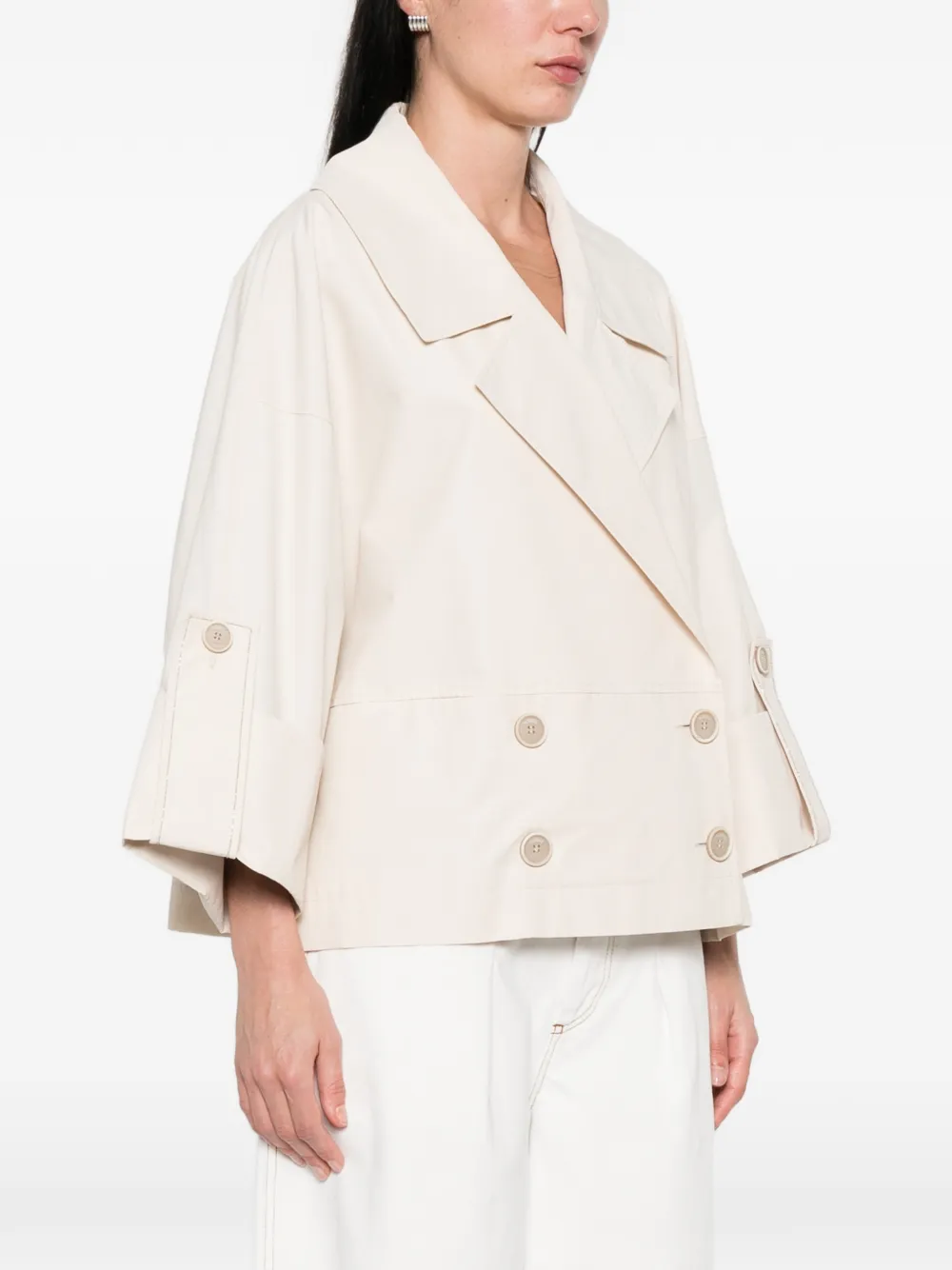  Peserico Double-breasted Jacket - Neutrals 