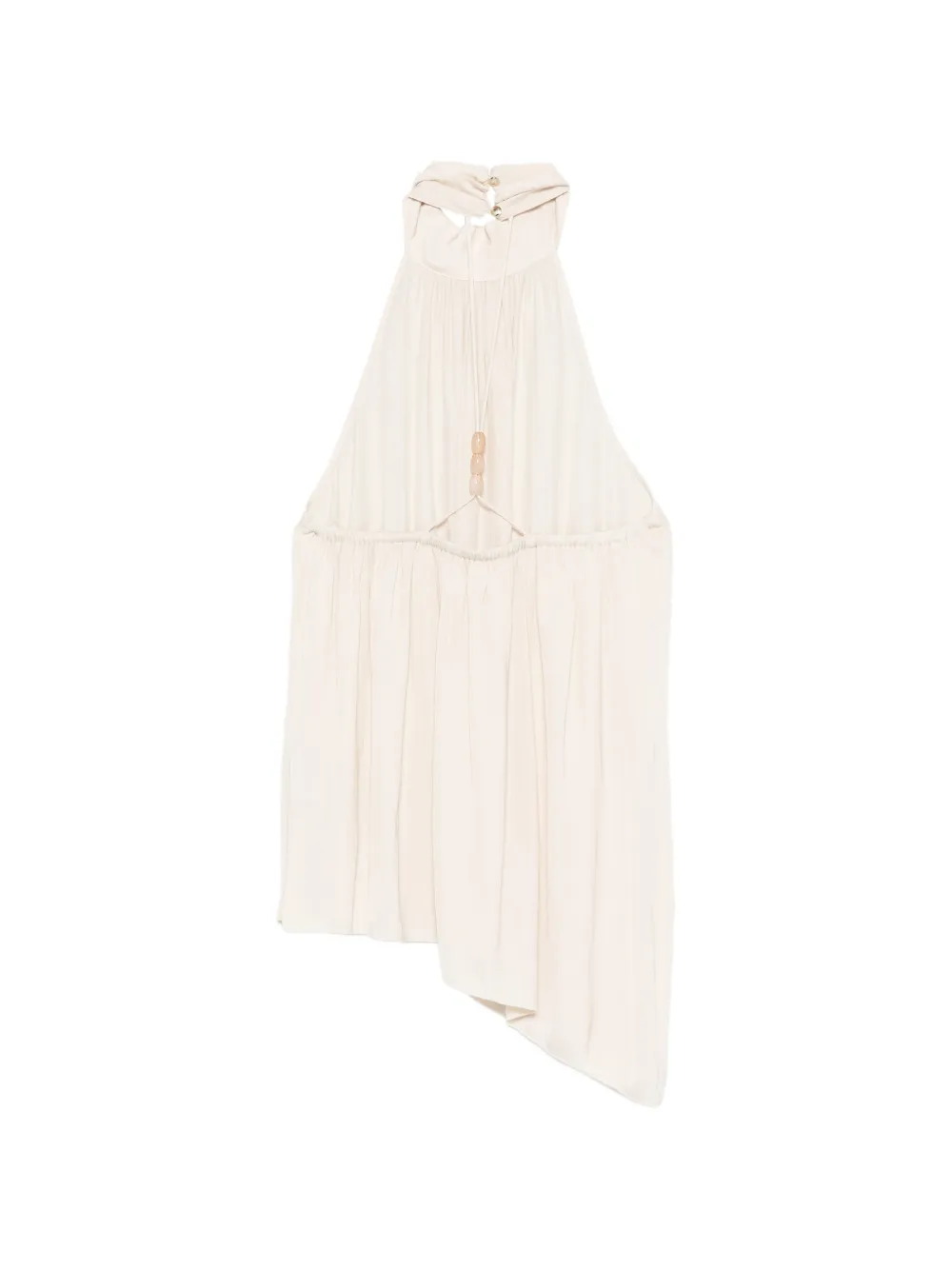Patrizia Pepe Mouwloze haltertop Beige