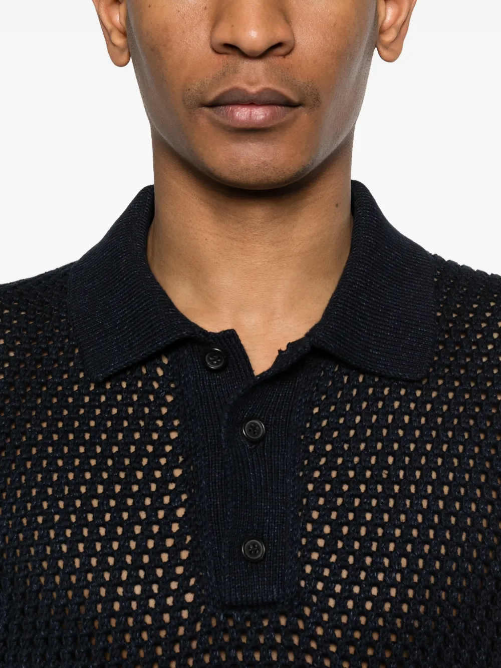 Prada Gebreid poloshirt Blauw