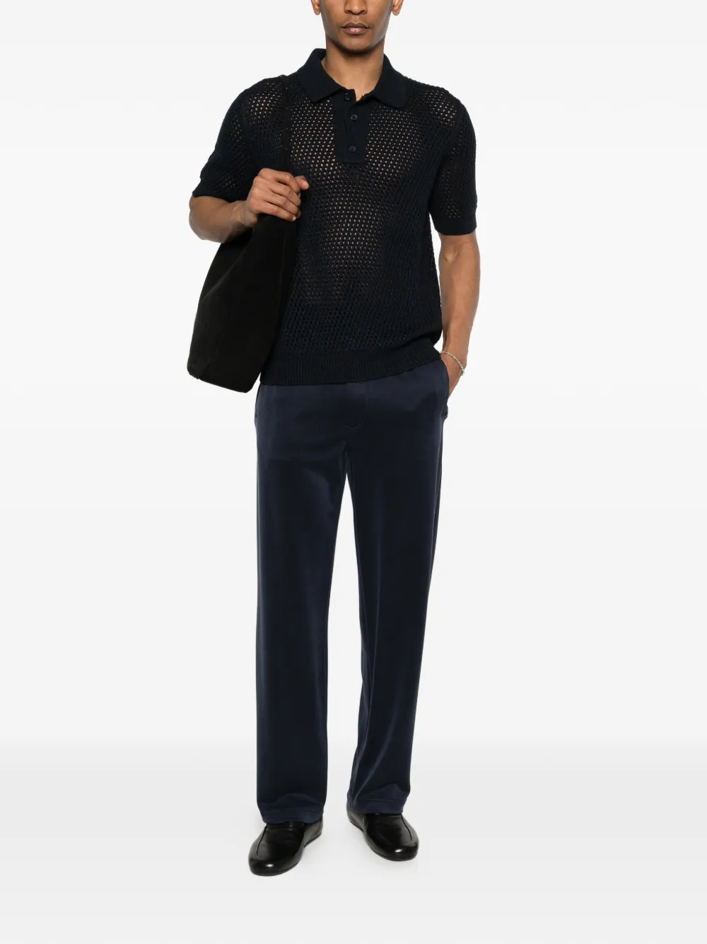Prada Gebreid poloshirt Blauw