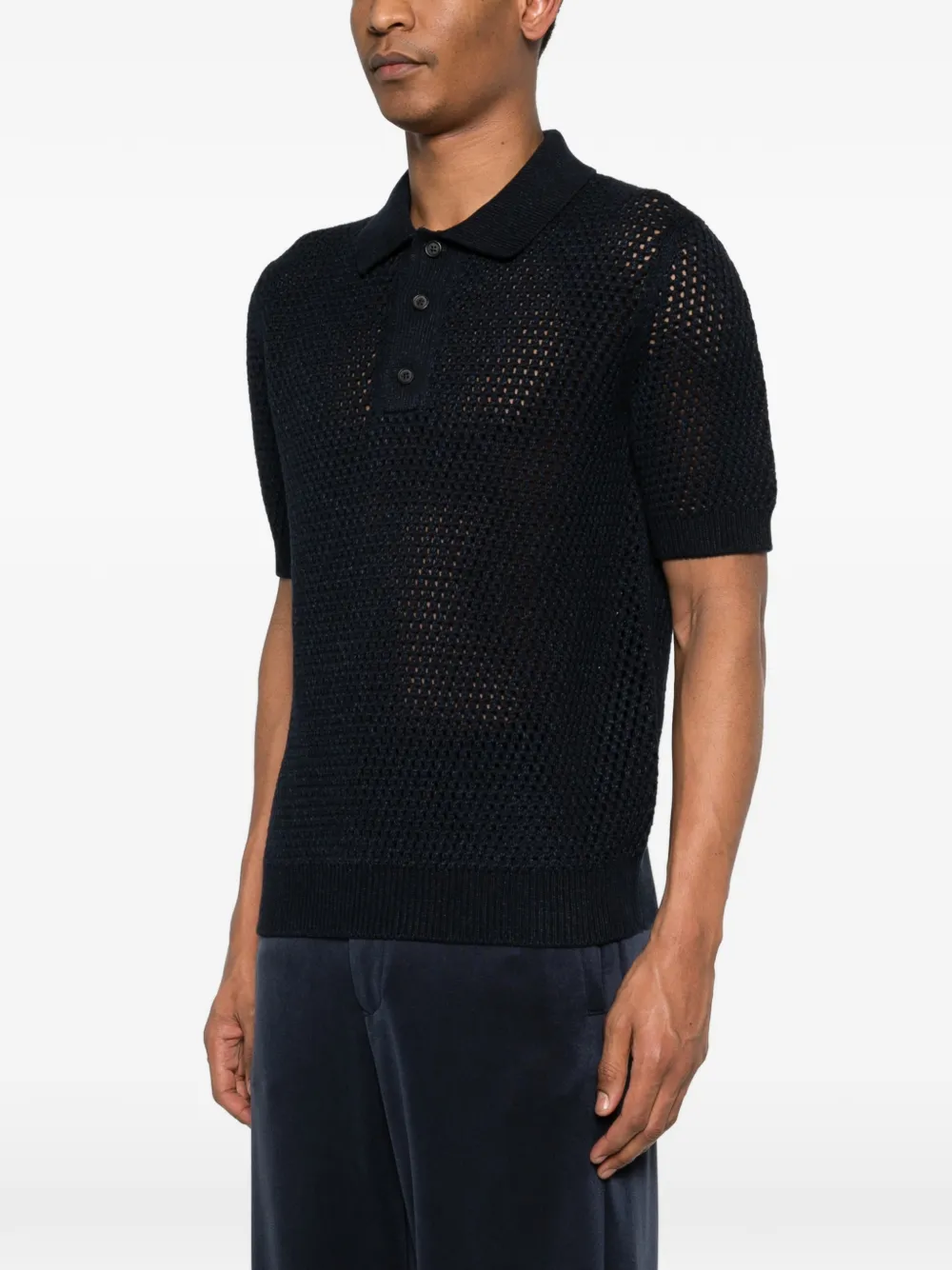 Prada Gebreid poloshirt Blauw
