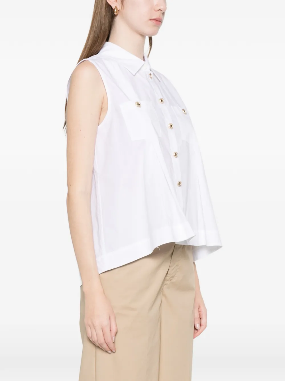 TWINSET Popeline blouse met zakken Wit
