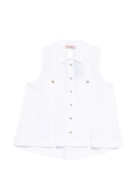 TWINSET camisa con bolsillo en el pecho