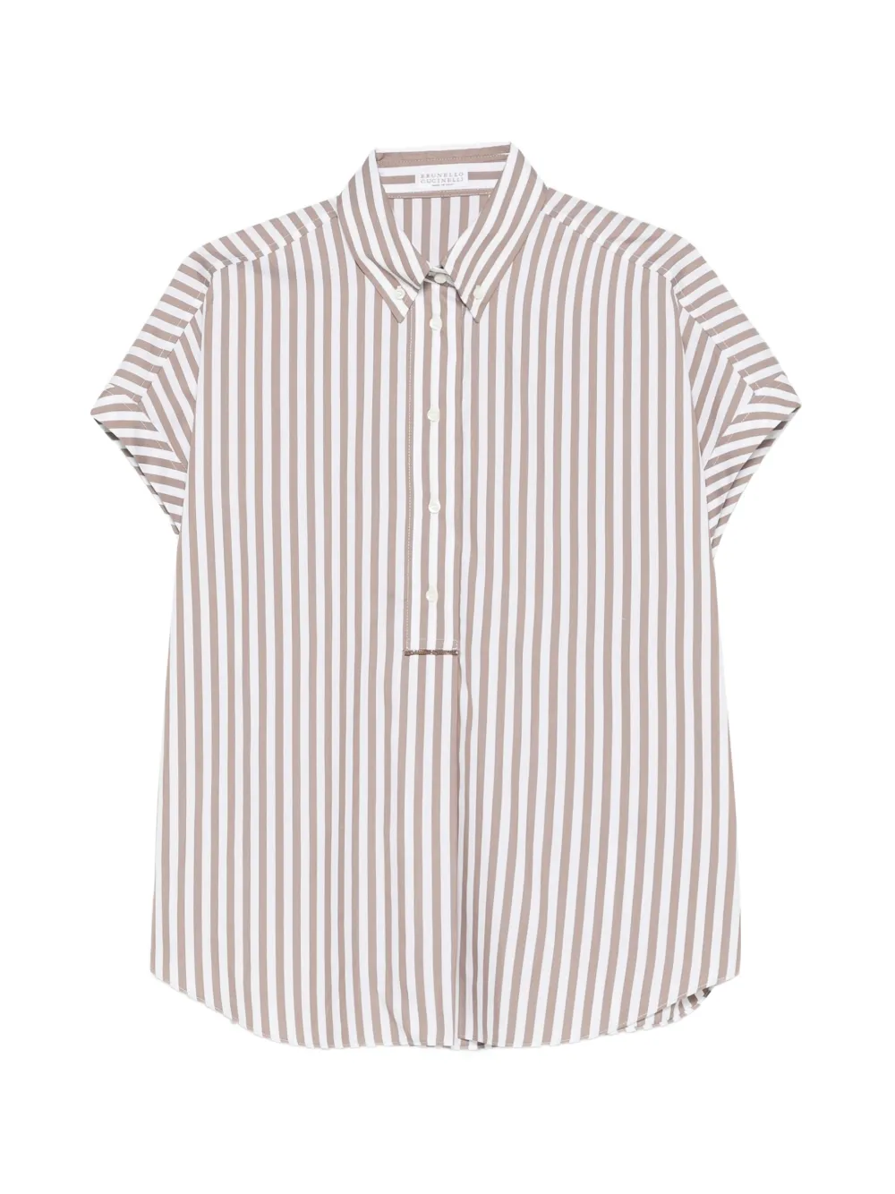 Brunello Cucinelli striped buttoned blouse - Toni neutri