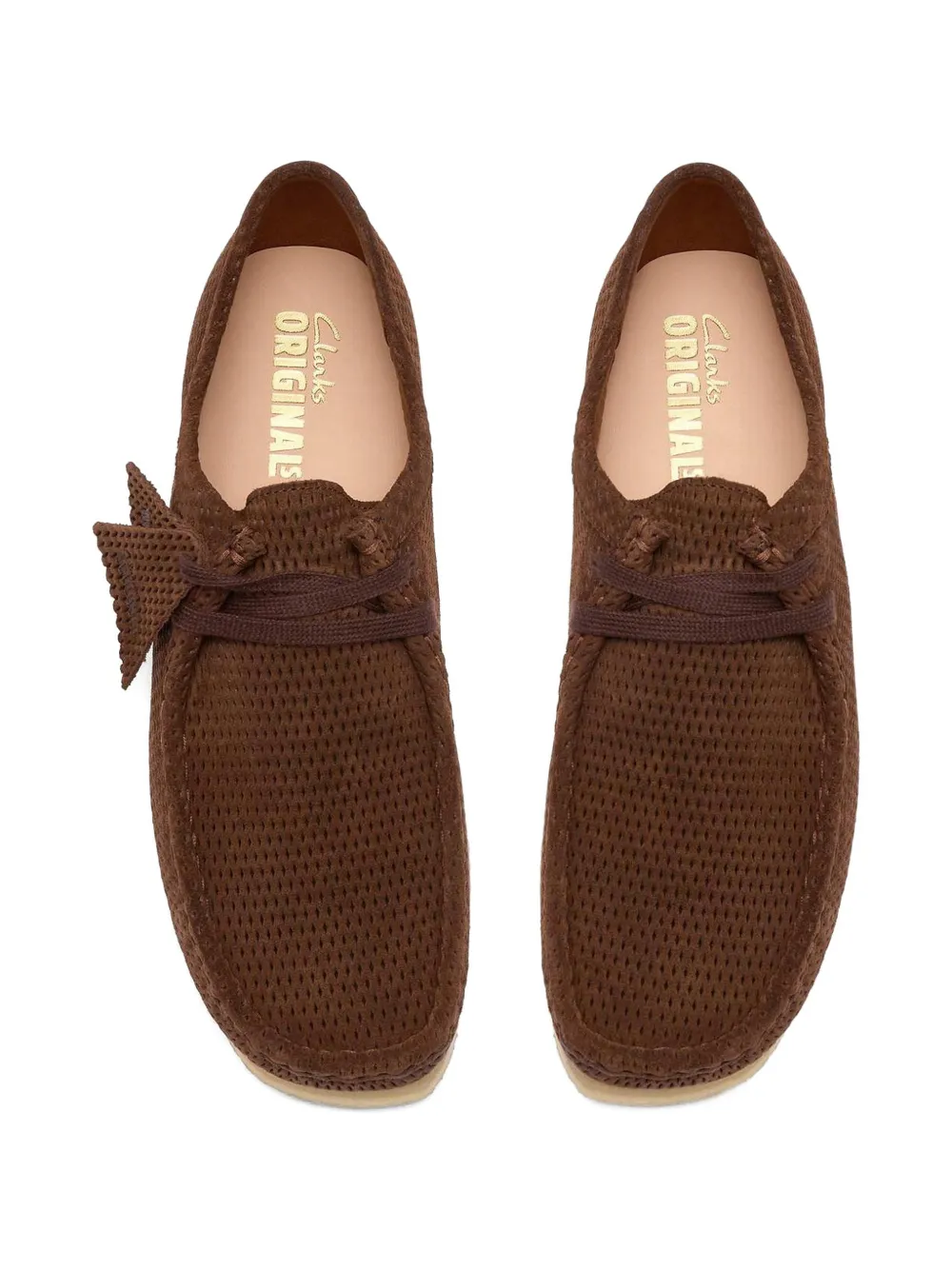 Clarks Originals Wallabee suède derby schoenen Bruin