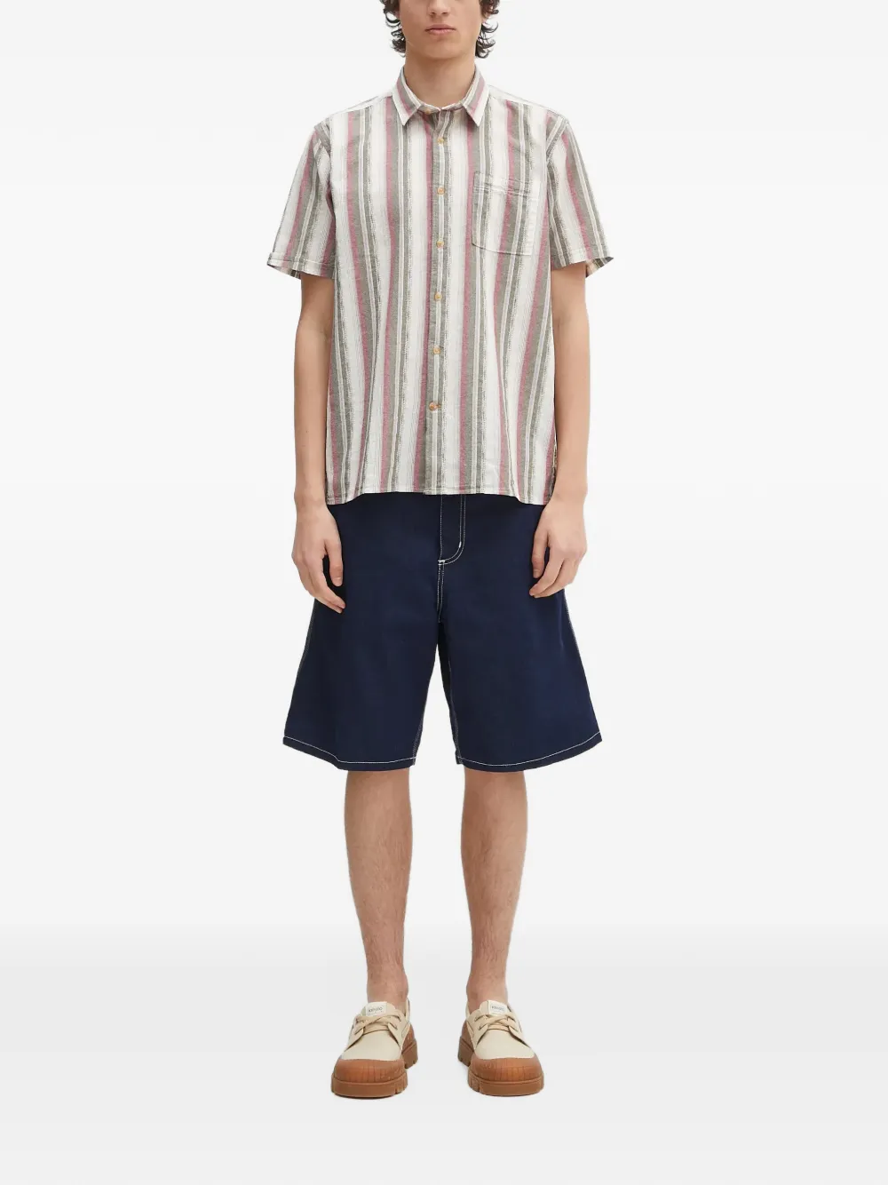 Barbour Lipton gestreept overhemd Beige