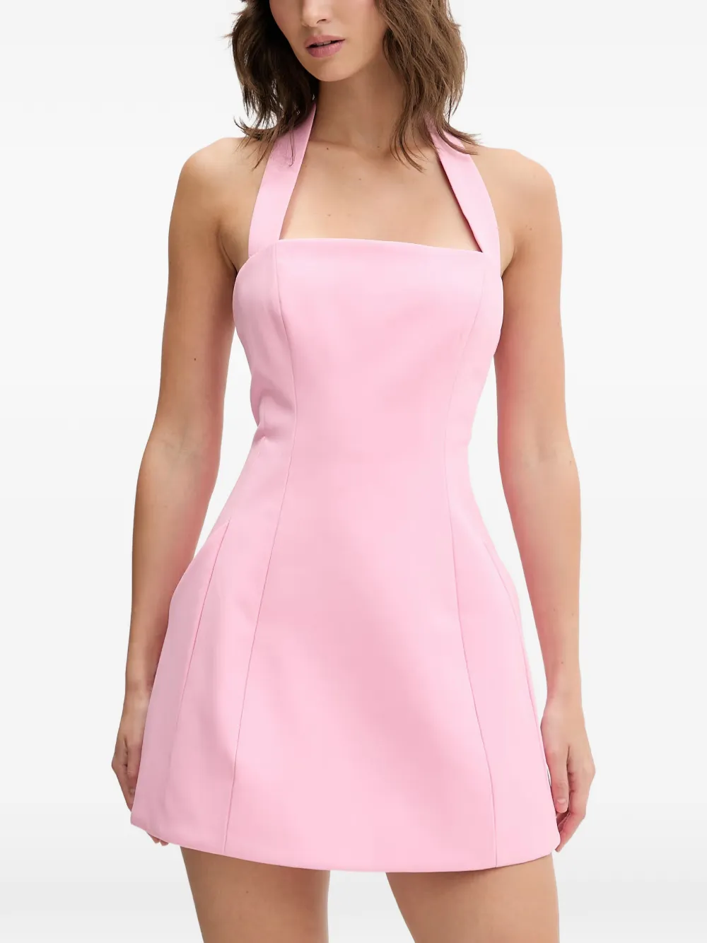 Bardot Nevelle halterneck square-neck mini dress - Rose Bardot Nevelle halterneck square-neck mini dress - Rose