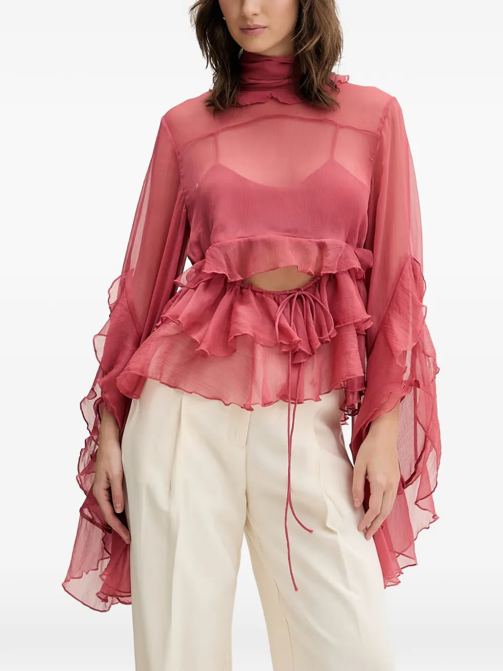 Bardot Anyssa ruffled blouse - Rosa
