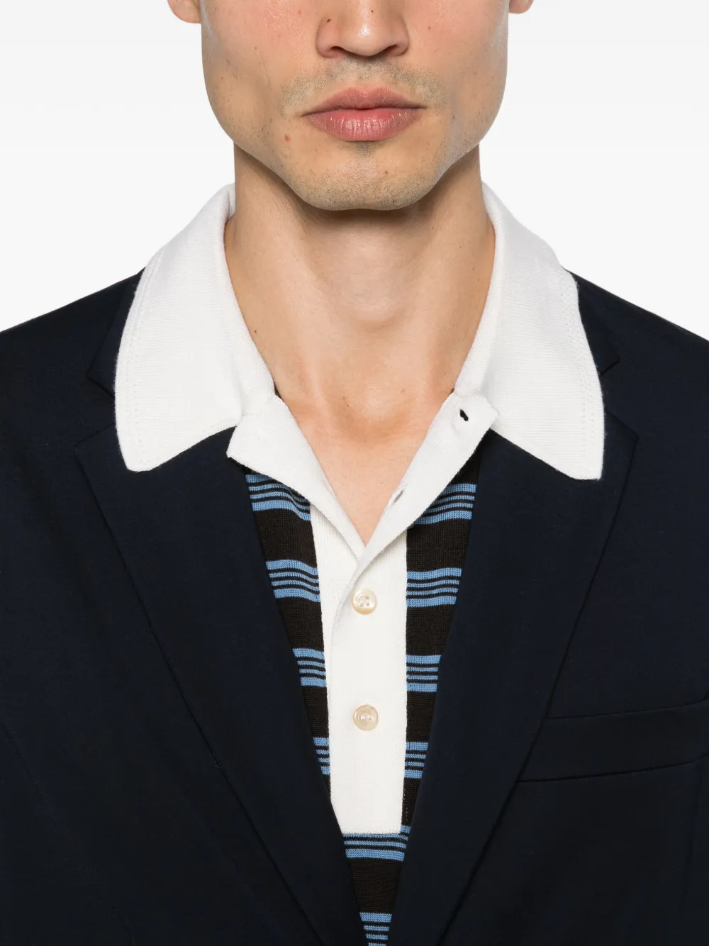 Emporio Armani Blazer met enkele rij knopen Blauw