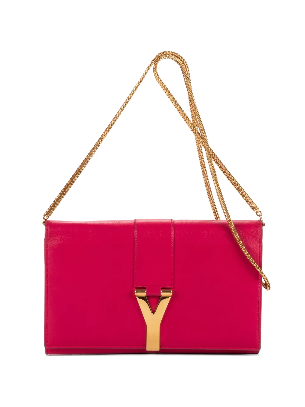 Saint Laurent Pre-Owned Y-Ligne chain-strap clutch bag - Rosa