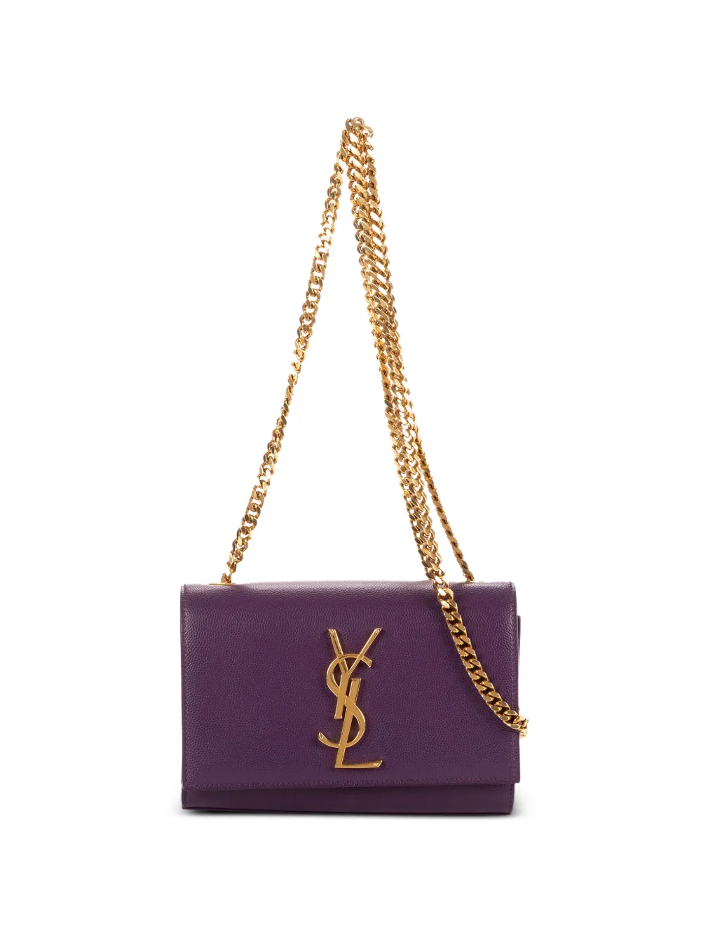 Saint Laurent Pre-Owned Kate logo-plaque chain shoulder bag - Viola