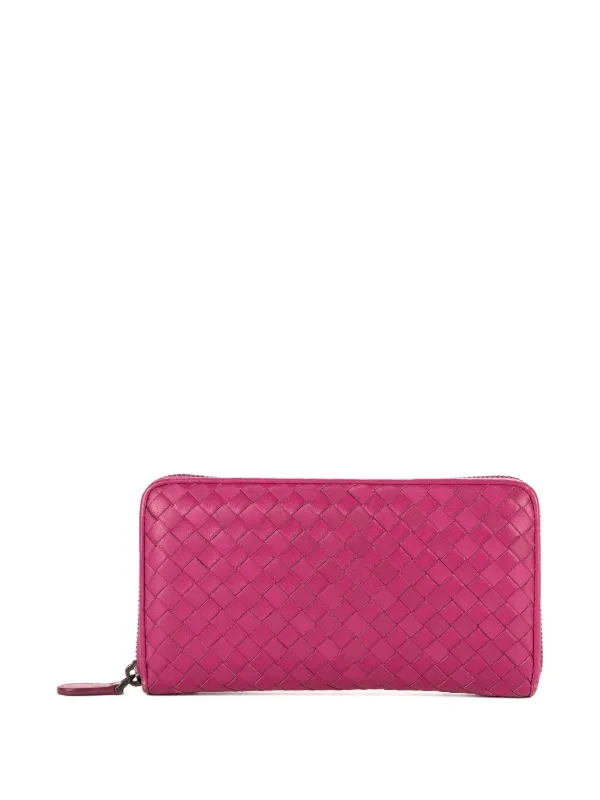 Bottega Veneta Pre-owned Zip-around Wallet in Pink