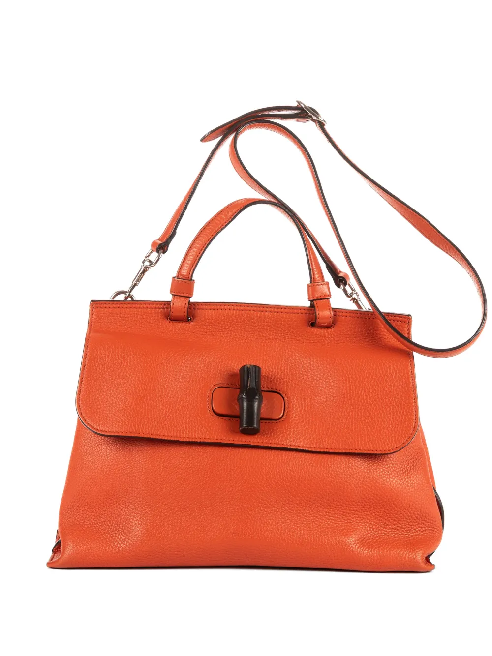 Gucci Pre-Owned Bamboo leather handbag - Arancione