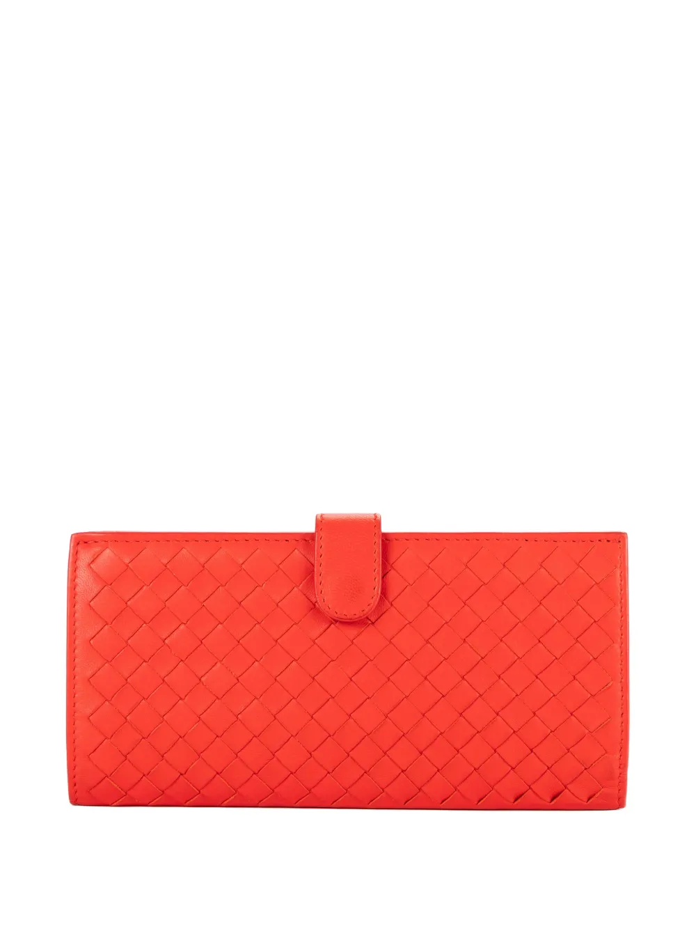 Bottega Veneta Pre-Owned woven leather wallet - Rosso
