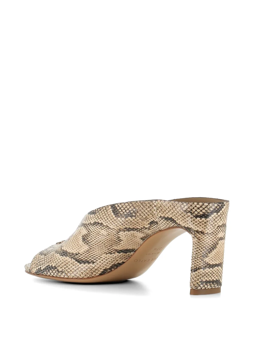 Del Carlo snake-print sandals Beige