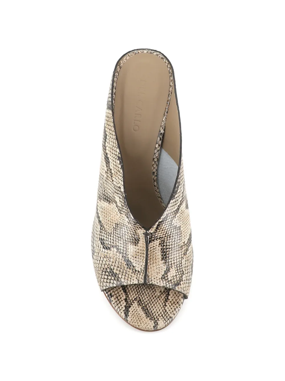 Del Carlo snake-print sandals Beige