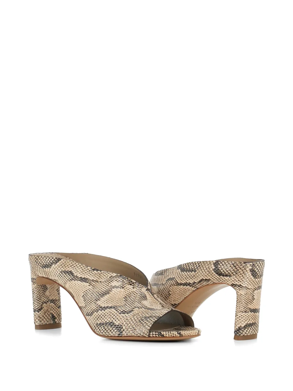Del Carlo snake-print sandals Beige