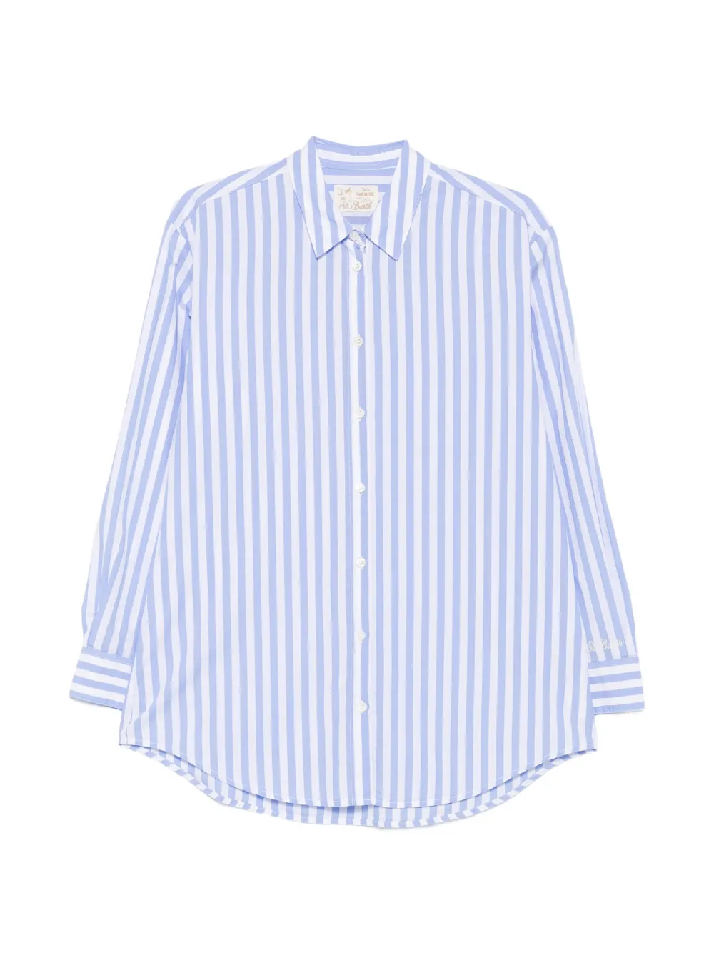 Mc2 Saint Barth Striped-pattern Shirt In Blue