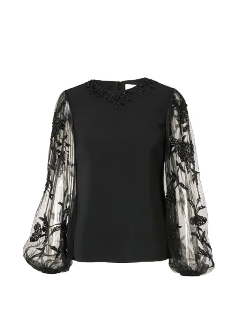 Carolina Herrera embroidered puff-sleeve top