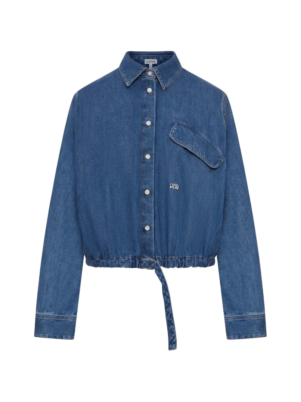 Loewe Flap-pocket Denim Shirt In Blue
