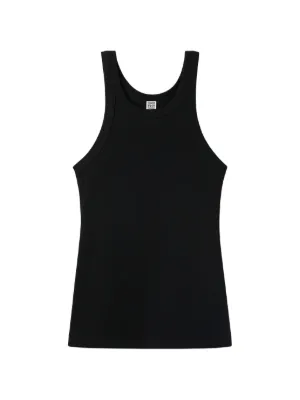 【BASERANGE】HEART TANK/BLACK Heart Tank in Black | Fine organic cotton rib | en | Baserange