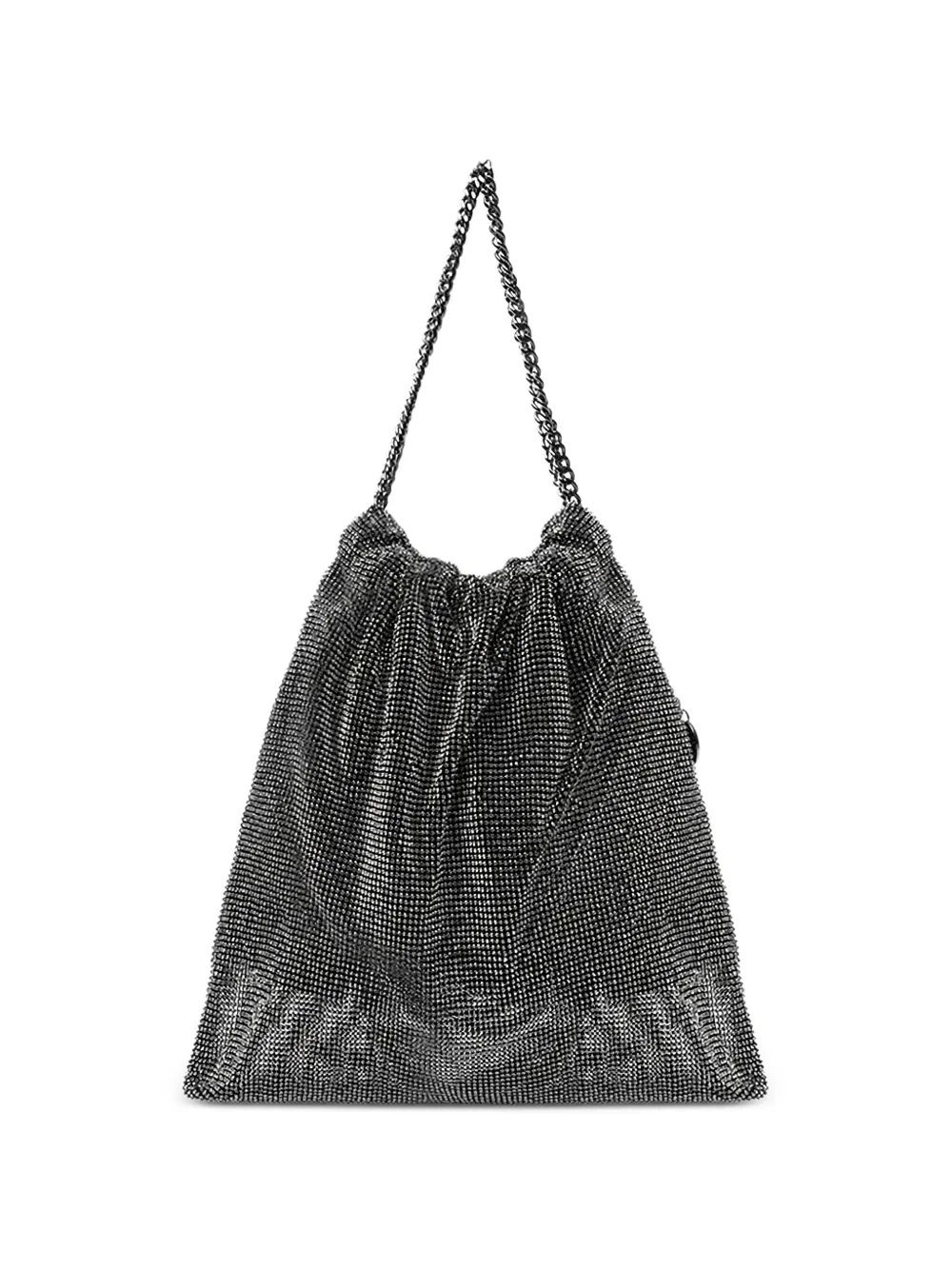 TWENTY FOURHAITCH strass mesh drawstring shoulder bag - Grigio