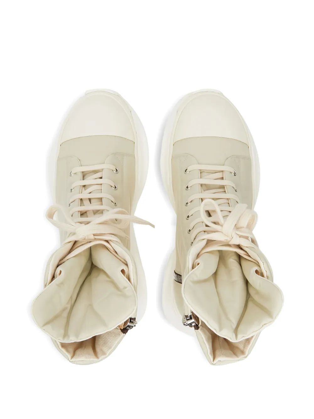 Rick Owens DRKSHDW Abstract high-top sneakers Beige