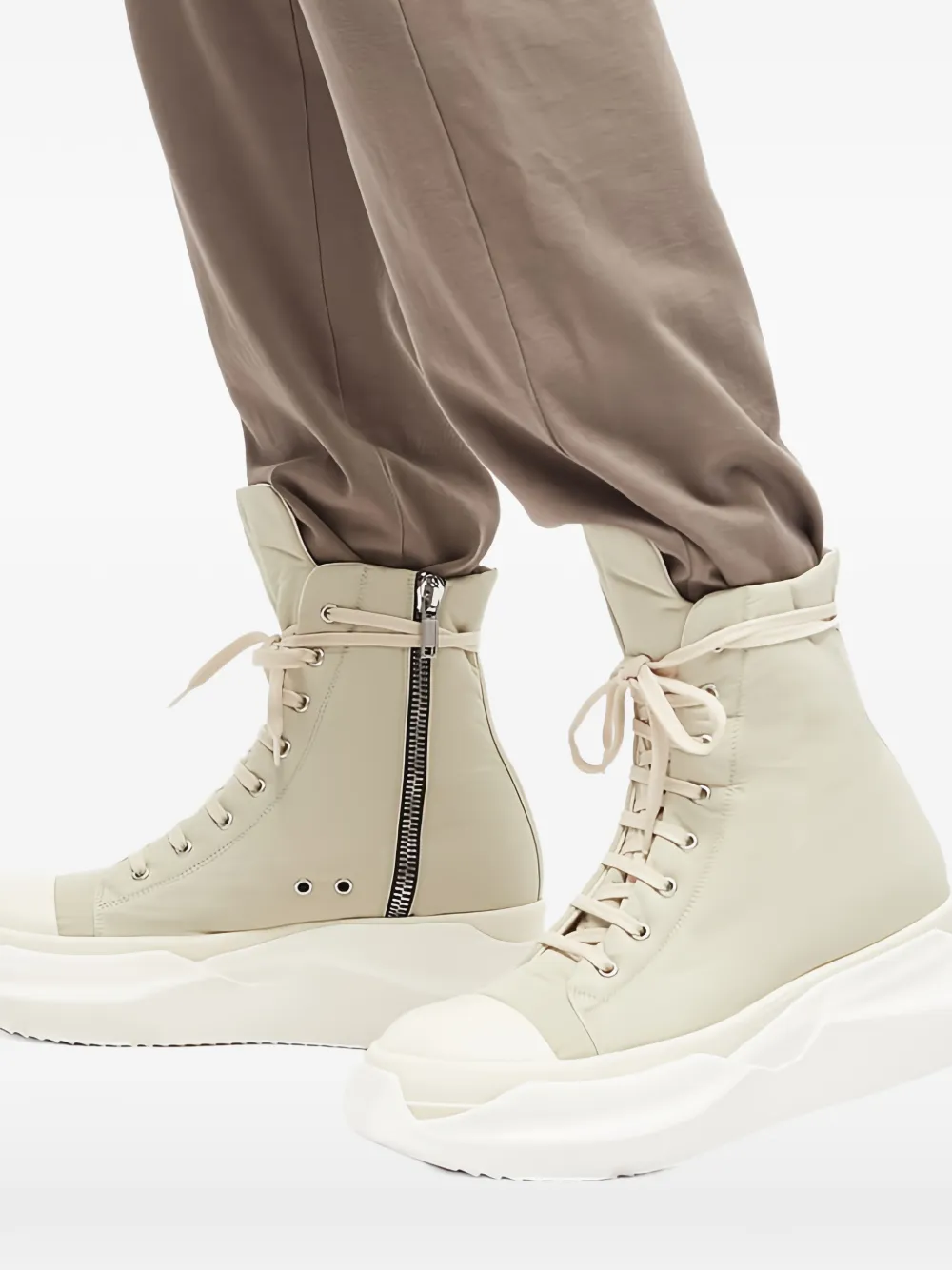 Rick Owens DRKSHDW Abstract high-top sneakers Beige