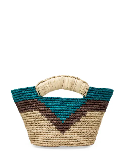 Sensi Studio mini geometric-pattern tote bag
