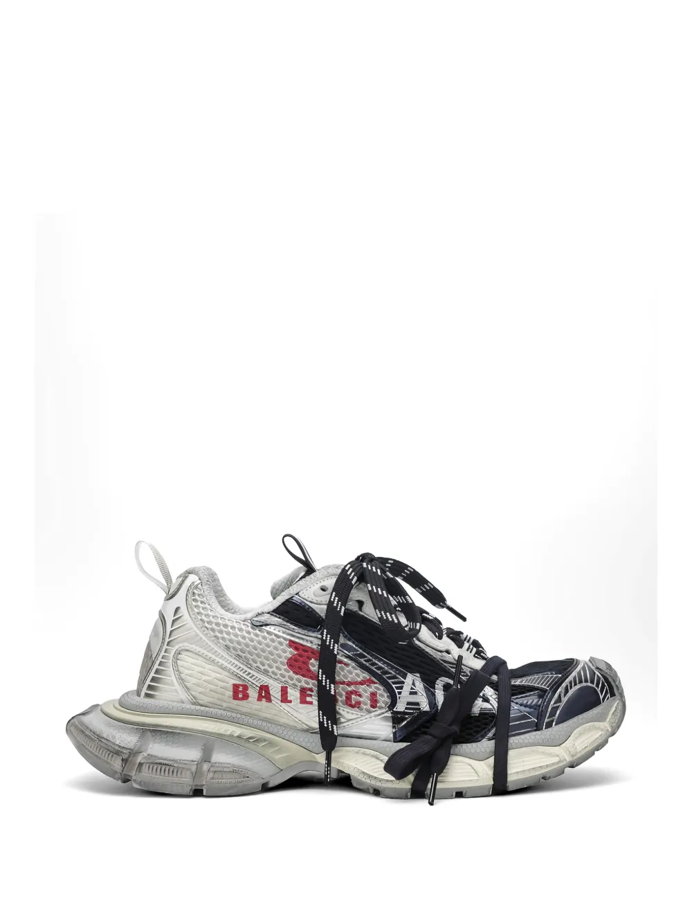 Balenciaga 3XL Split Logo sneakers met vlakken Wit