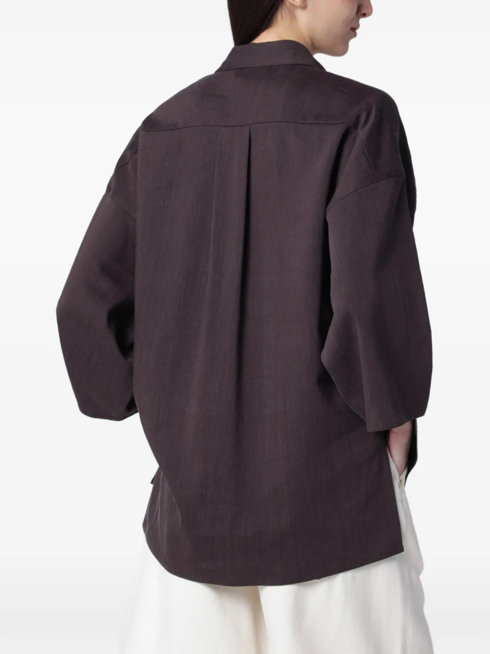  Darkpark Dora Delave Wide-sleeved Shirt - Brown 