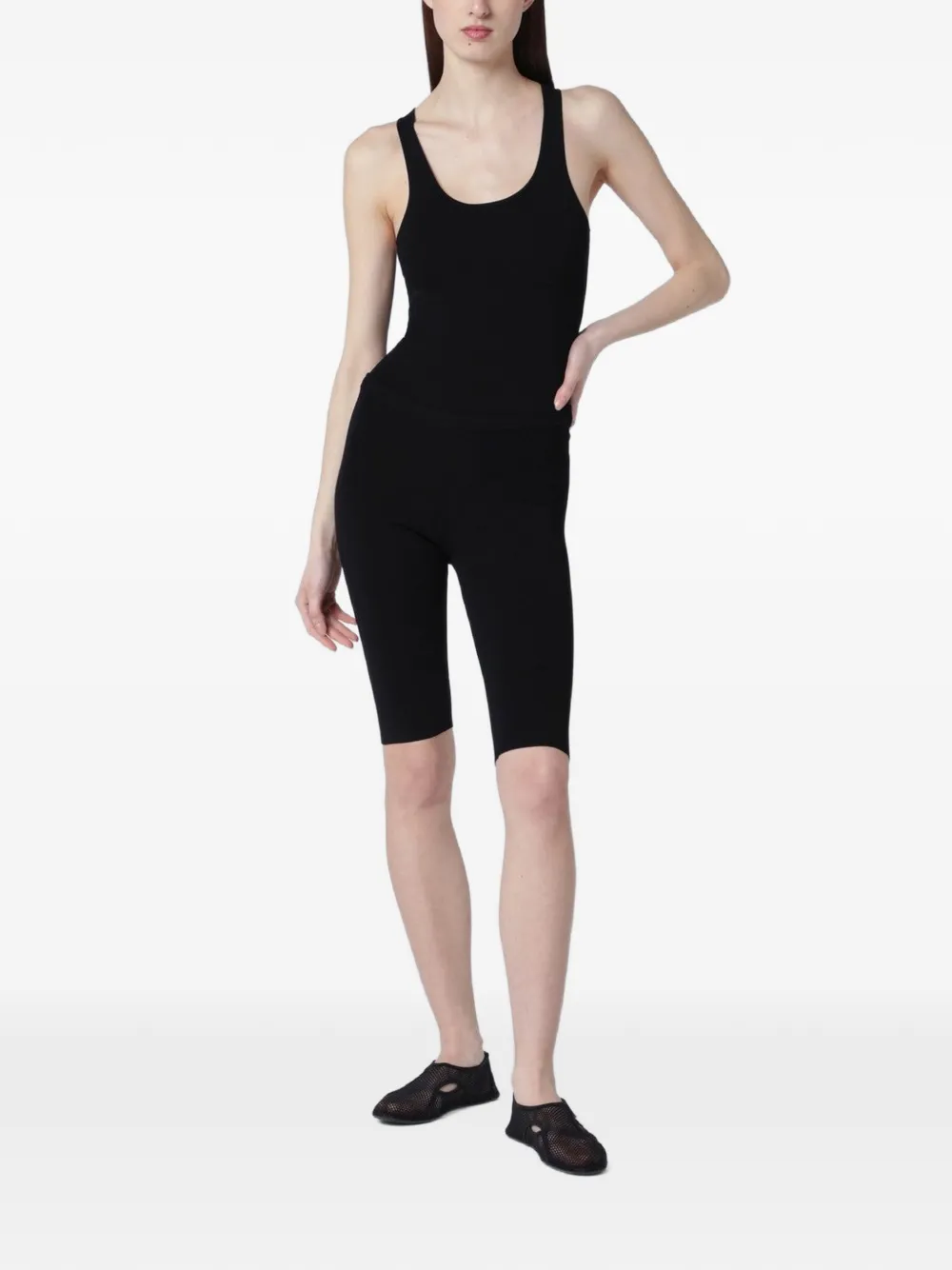 ENTIRE STUDIOS Capri gebreide shorts Zwart