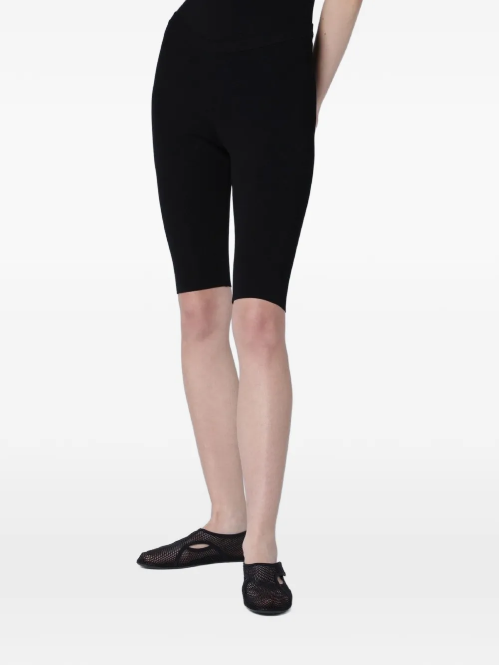 ENTIRE STUDIOS Capri gebreide shorts Zwart